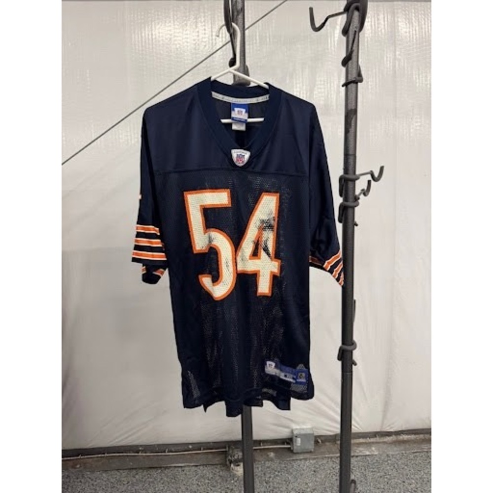 Reebok NFL Chicago Bears Brian Urlacher 54 Jersey Mens Medium Blue Vintage